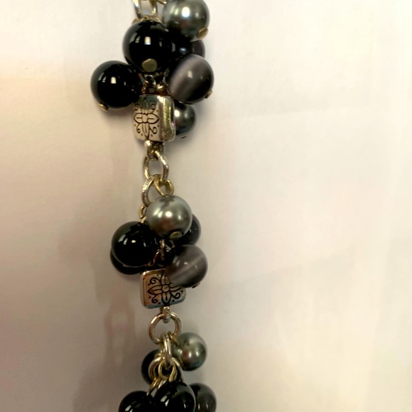 Brighton Bracelet / Black & Grey Beads (Like New) - Picture 2 of 5